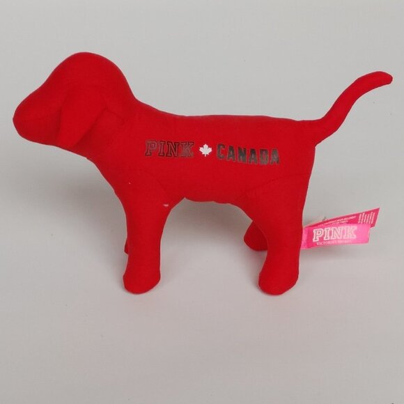 CUTE Victoria's Secret PINK DOG CANADA Day Plush Limited Edition - Picture 2 of 9
